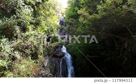 日本の滝百選_名勝【常清滝】ドローン空撮　SGT_No17 117994311