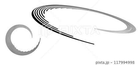 Spiral with black lines as dynamic abstract vector background or logo or icon. Abstract background with lines in circle. Artistic illustration with perspective on white background. Spiral with black lines as dynamic abstract vector background or logo or icon. Abstract background with lines in circle. Artistic illustration with perspective on white background. 117994998