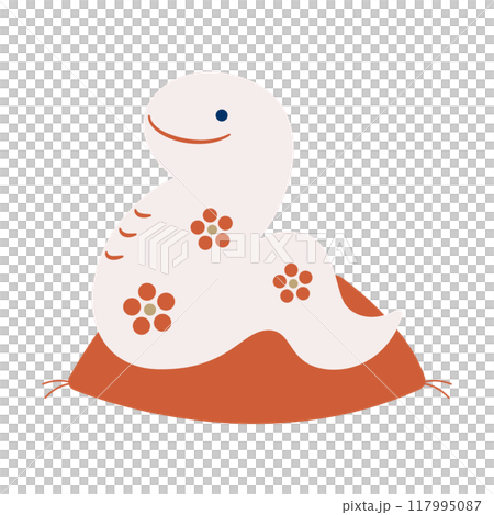 Illustration of a snake (year of the snake) figurine 117995087