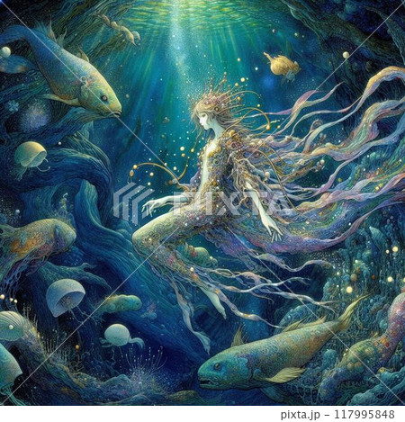 深海の神秘・イラスト 深海の神秘・イラスト 117995848