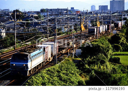 2006年 東海道線を走るEF66125コンテナ貨物列車 2006年 東海道線を走るEF66125コンテナ貨物列車 117996193