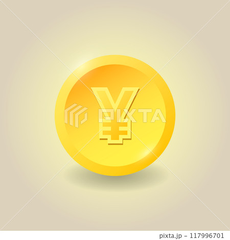 Yuan and Yen currency gold coin. China. Japan....のイラスト素材 [117996701 ...