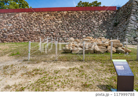 岡山市　岡山城の中の段南西部の石垣 117999788