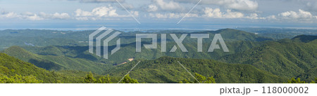 日本 三重県伊勢市 伊勢志摩スカイライン沿いにある朝熊山頂展望台からの風景 日本 三重県伊勢市 伊勢志摩スカイライン沿いにある朝熊山頂展望台からの風景 118000002