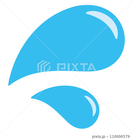 汗マーク 透過 右向きのイラスト素材 [118000579] - PIXTA
