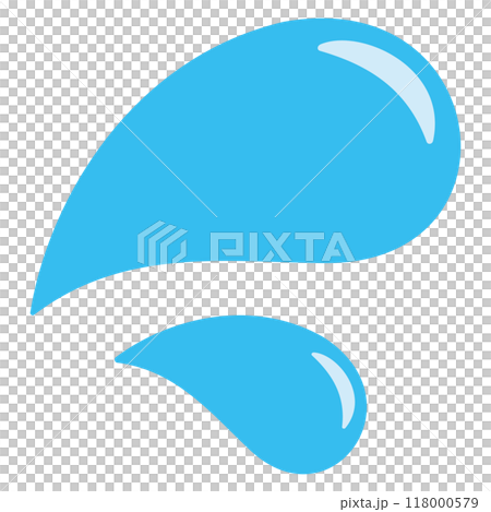 汗マーク 透過 右向きのイラスト素材 [118000579] - PIXTA