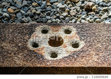 京都迎賓館梅鉢模様の沓脱石 京都迎賓館梅鉢模様の沓脱石 118000680