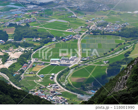 上空から見た田園風景 上空から見た田園風景 118001990