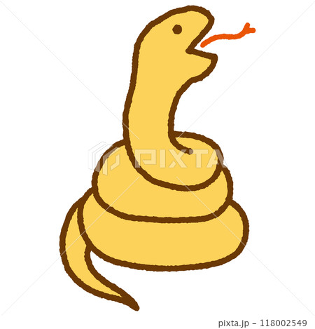 手書きのかわいい蛇　 118002549