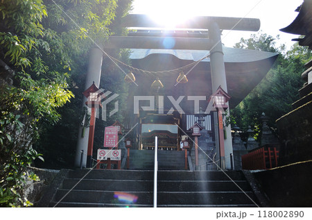 群馬県前橋市下大屋町の子育ての神様　朝日に輝く産泰神社 118002890