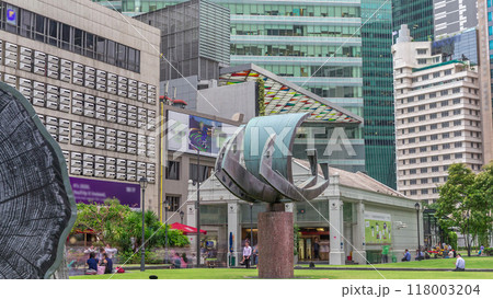 Singapore Raffles Place in the Central Business District Singapore timelapse hyperlapse, Singapore 118003204