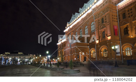 Museum of the Patriotic War of 1812 at the Red Square of Russia in Moscow timelapse hyperlapse Museum of the Patriotic War of 1812 at the Red Square of Russia in Moscow timelapse hyperlapse 118004202
