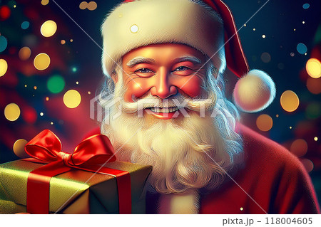 クリスマスでプレゼントをする人 118004605