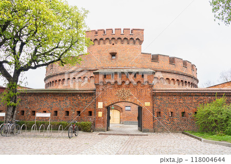 Kaliningrad, Russia, April 18 2024: Entrance to Amber Museum in Fortress Dohna. Kaliningrad, Russia, April 18 2024: Entrance to Amber Museum in Fortress Dohna. 118004644