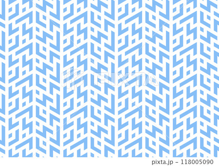 Abstract geometric pattern. A seamless vector background. White and blue ornament. Graphic modern pattern. Simple lattice graphic design Abstract geometric pattern. A seamless vector background. White and blue ornament. Graphic modern pattern. Simple lattice graphic design 118005090
