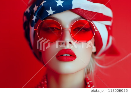 Patriot's Day, the girl with the U.S.A. flag Patriot's Day, the girl with the U.S.A. flag 118006036