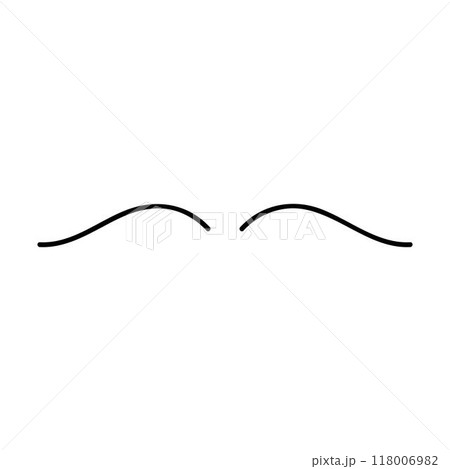 Hand drawn curly divider icon vector illustration design element of swish, swash, swoosh underline swirl squiggle stroke line Hand drawn curly divider icon vector illustration design element of swish, swash, swoosh underline swirl squiggle stroke line 118006982