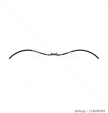 Hand drawn curly divider icon vector illustration design element of swish, swash, swoosh underline swirl squiggle stroke line Hand drawn curly divider icon vector illustration design element of swish, swash, swoosh underline swirl squiggle stroke line 118006983