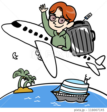 世界へ旅行するお金持ち 118007145