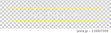 Hand-drawn simple straight decorative border - Frame material with double yellow lines and text decoration - Raised border 118007309