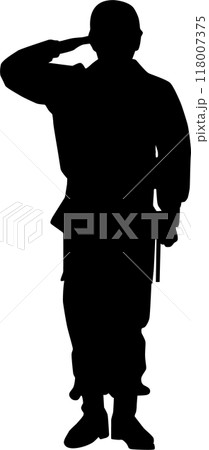 自衛官シルエット 自衛官シルエット 118007375