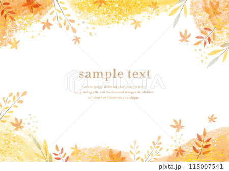 秋の紅葉のフレーム 118007541