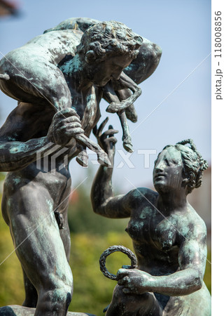 Artistic sculptures in the Waldstein Garden in Mala Strana district, Prague, capital of Czech Republic Artistic sculptures in the Waldstein Garden in Mala Strana district, Prague, capital of Czech Republic 118008856