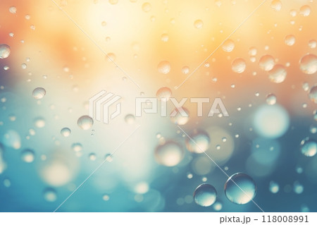 Abstract raindrops capturing the radiance of sunlight from the top, forming a beautiful water background that offers plenty of space for products or text. Created with generative AI tools Abstract raindrops capturing the radiance of sunlight from the top, forming a beautiful water background that offers plenty of space for products or text. Created with generative AI tools 118008991