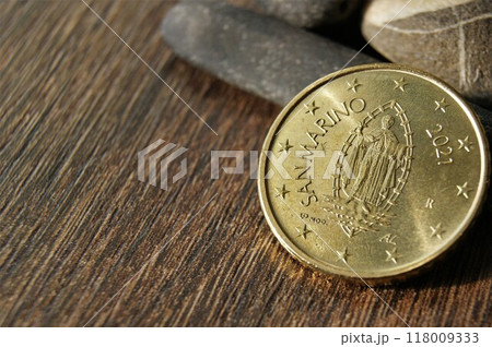 50 Euro cent coin 2021 San Marino. European currency, 118009333