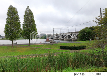 手賀沼と手賀大橋(千葉県) 手賀沼と手賀大橋(千葉県) 118010099
