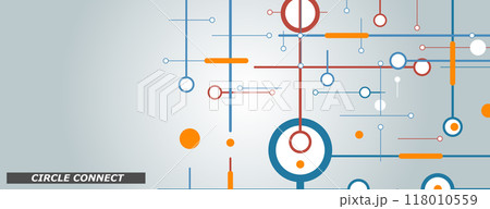 Color graphic background. Circles and dots connections design. Vector illustration Color graphic background. Circles and dots connections design. Vector illustration 118010559