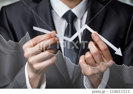 The concept of Financial Recession. The concept of Financial Recession. 118011523