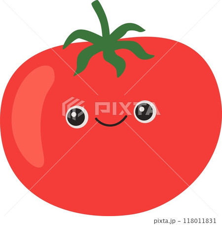 Cute tomato with smiling face Cute tomato with smiling face 118011831