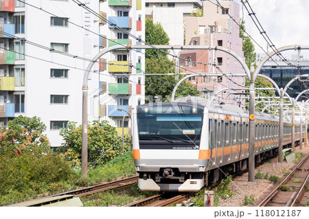 【中央線】中央快速線を走行する列車 【中央線】中央快速線を走行する列車 118012187
