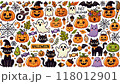 ハロウィンのかわいいシームレスパターン 118012901