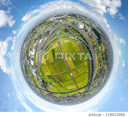 「埼玉県」ドローンで久喜白岡ジャンクション付近を360度撮影 「埼玉県」ドローンで久喜白岡ジャンクション付近を360度撮影 118013060