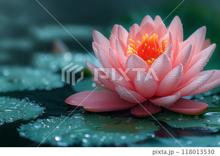 一輪の蓮の花4　AI生成画像 118013530