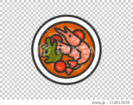 冬蔭功湯圖示插圖（畫線顏色） 118013639