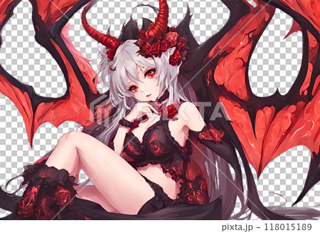 セクシーな衣装を着た悪魔の女の子のイラスト 118015189