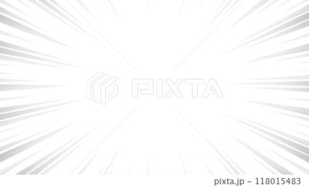 灰色のグラデーションの漫画集中線のイラスト素材 118015483