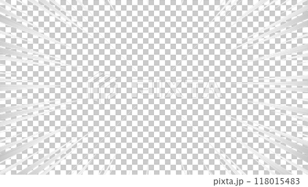 灰色のグラデーションの漫画集中線のイラスト素材 118015483