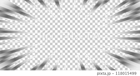 灰色のグラデーションの漫画集中線のイラスト素材 118015499