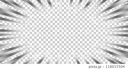 灰色のグラデーションの漫画集中線のイラスト素材 118015504