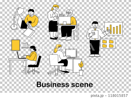 各種商業場景插畫集 各種商業場景插畫集 118015857