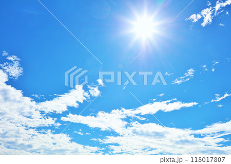 青空と雲 そして太陽 青空と雲 そして太陽 118017807