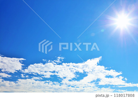 青空と雲 そして太陽 青空と雲 そして太陽 118017808