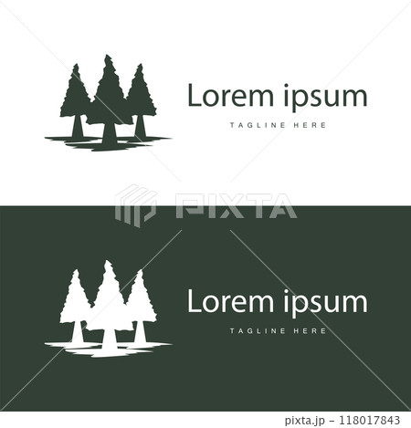 Forest Logo, Jungle Adventure Simple Design Vector, Illustration Template 118017843