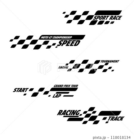Abstract black checkered text set 118018134