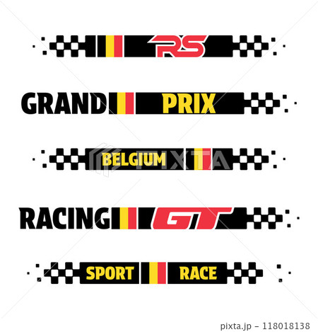 Racing labels Belgium 118018138