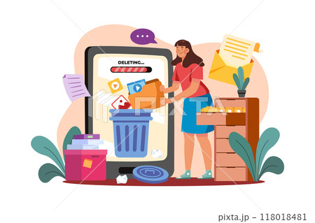 Empty States Illustration concept on white background Empty States Illustration concept on white background 118018481